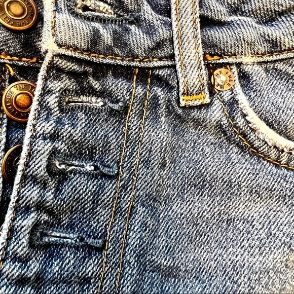 We The Free Blue Distressed Mini Skirt - Picture 6 of 8